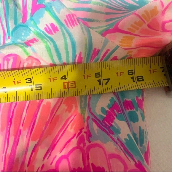 Lilly Pulitzer Pink and Green Shell Print Blouse - Picture 7 of 11